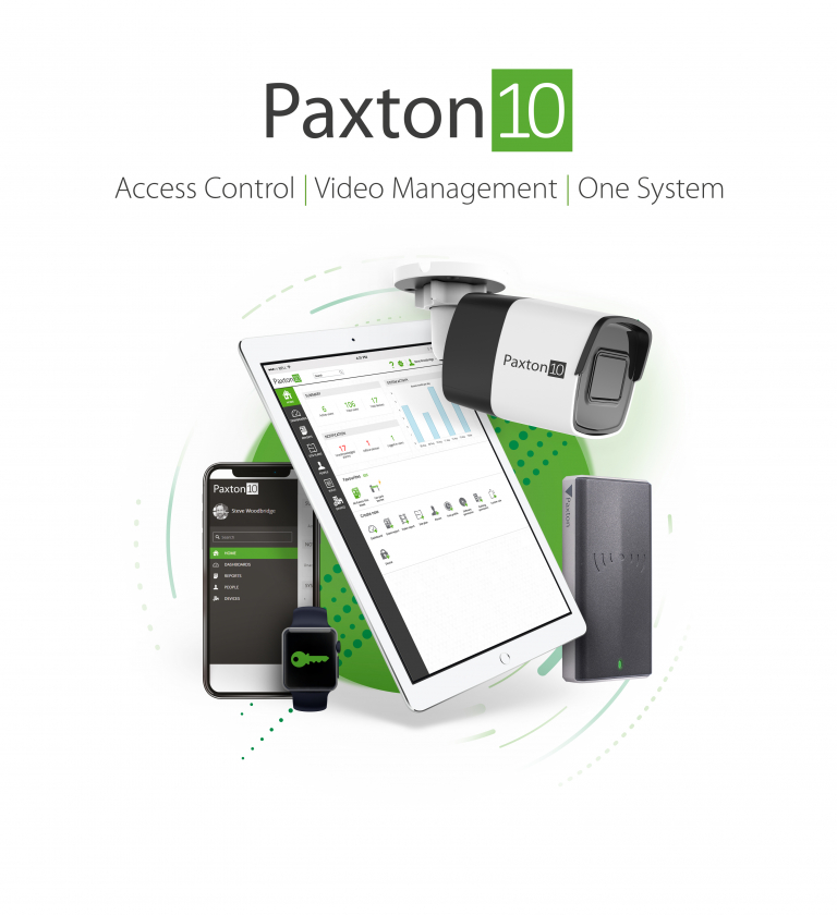 Paxton10 camera, access reader, management interface and mobile credentials