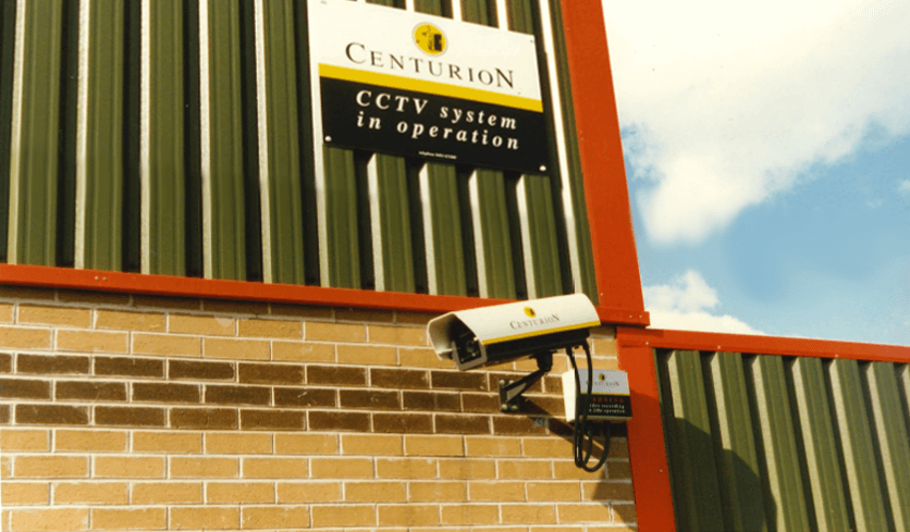 Centurion CCTV camera protecting a commercial building